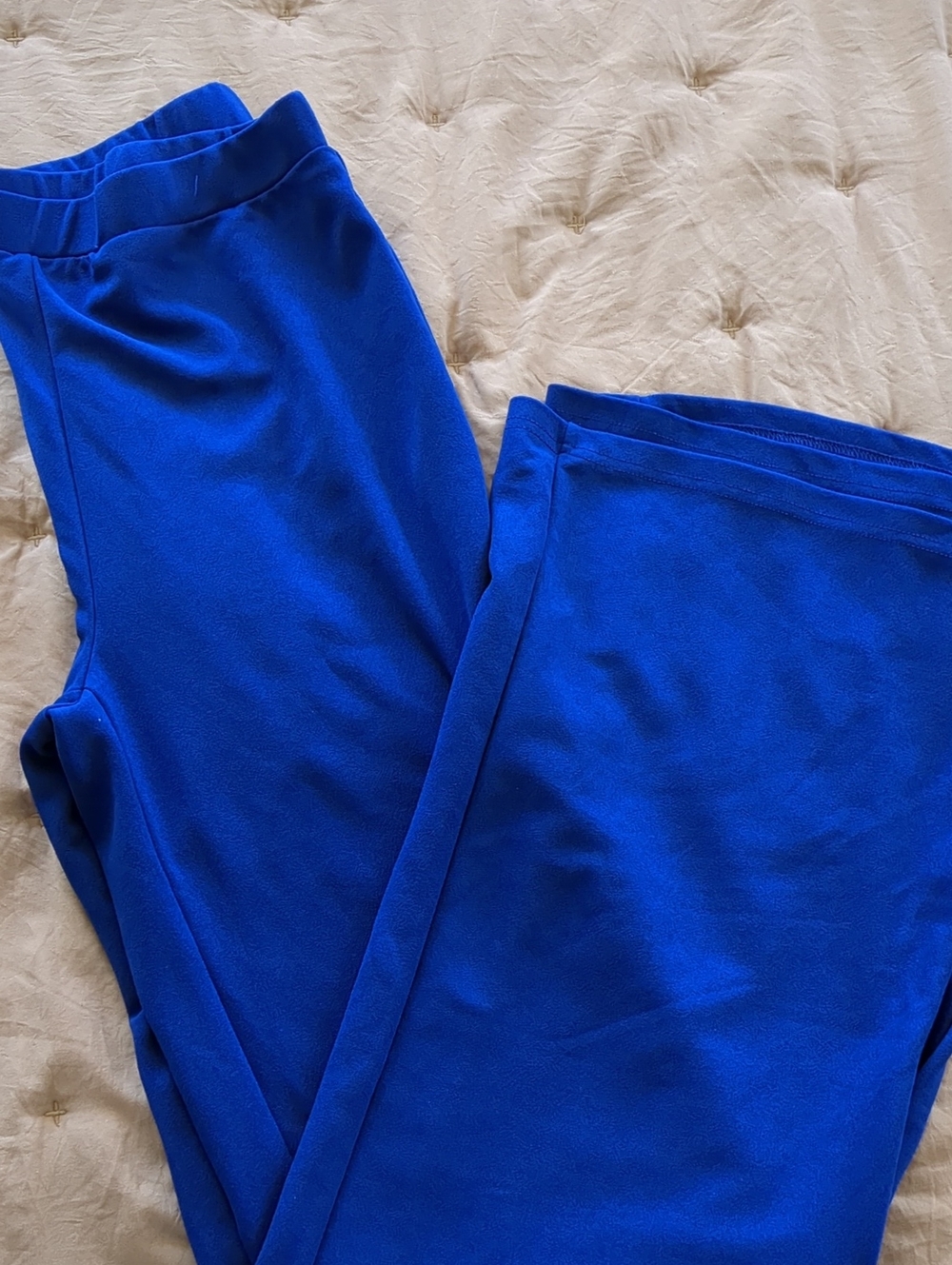 Shein Blue Wide Leg Pull-On Pants Size L